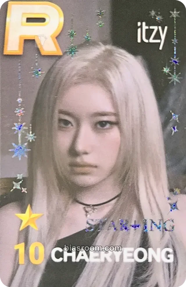 ITZY - Chaeryeong - GOLD Album superstar STAR+ING pvc card