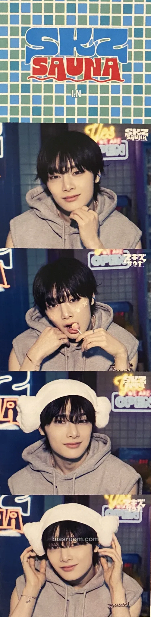 I.N SKZ Sauna - JYP Japan Pop-Up Store 2025 Photocard - Stray Kids - Stray Kids K-pop photocard