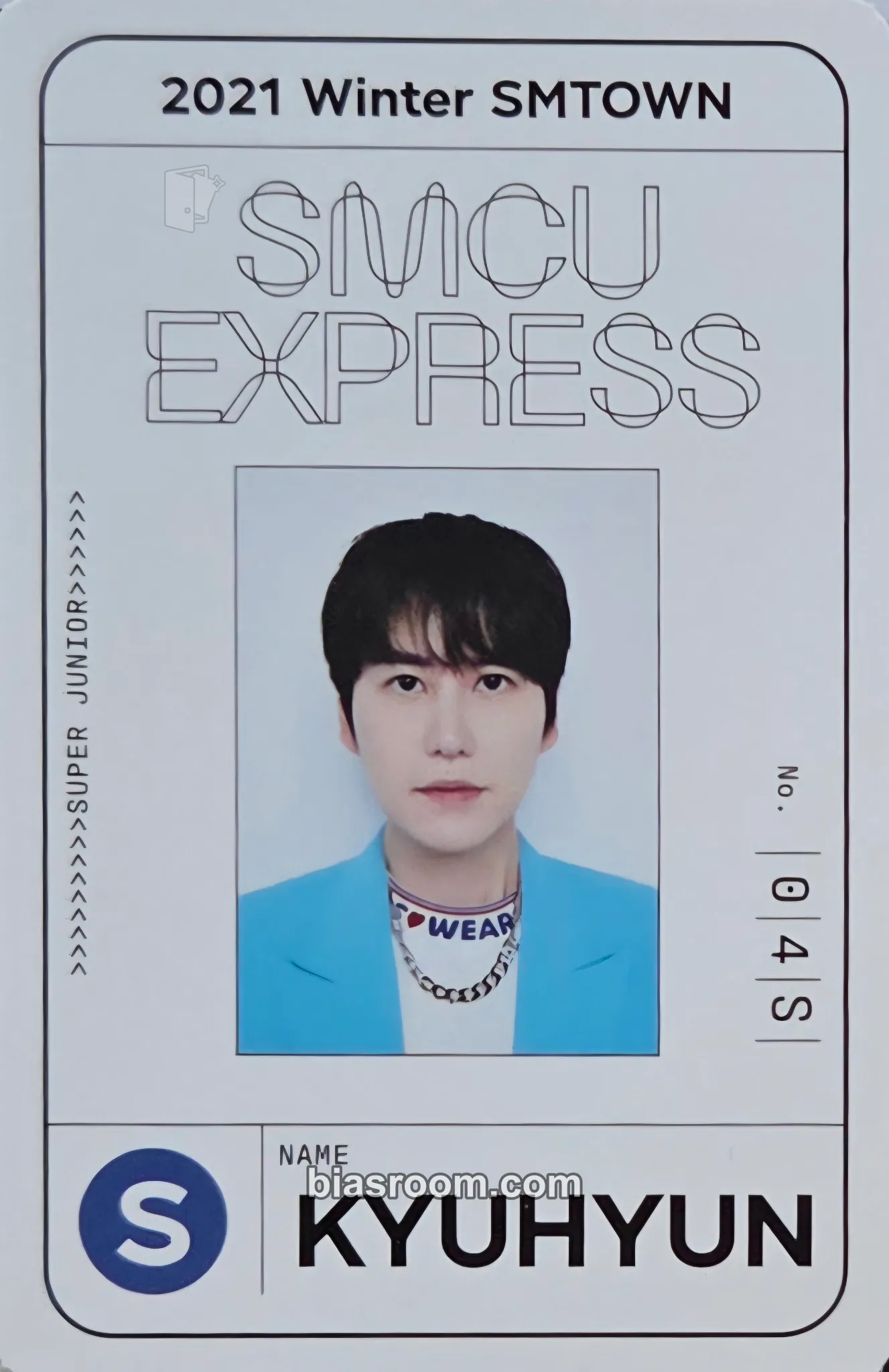 Kyuhyun 2021 Winter SM Town: SMCU Express Photocard - SUPER JUNIOR - SUPER JUNIOR K-pop photocard