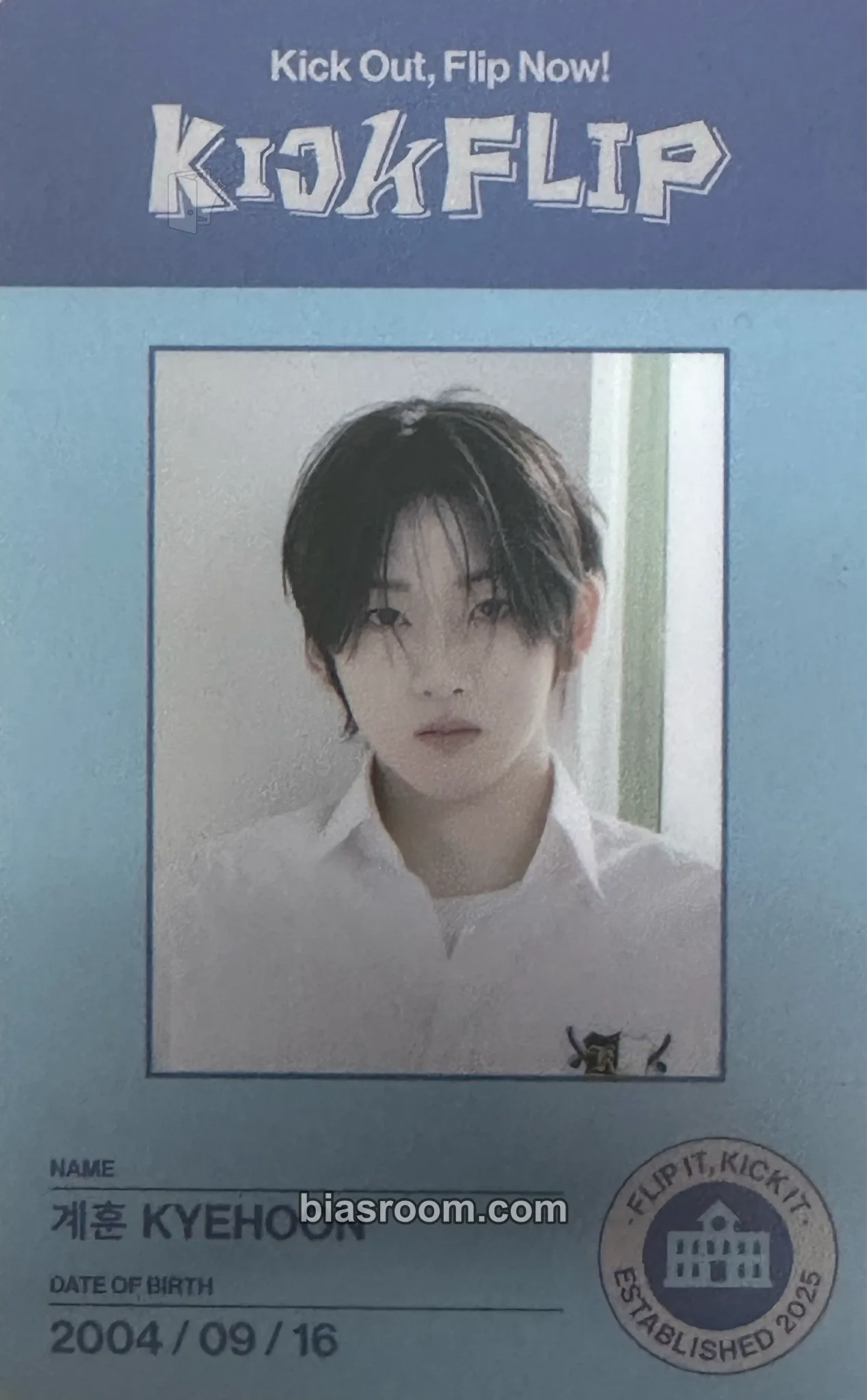 Kyehoon Kick Out, Flip Now! Photocard - KickFlip - KickFlip K-pop photocard