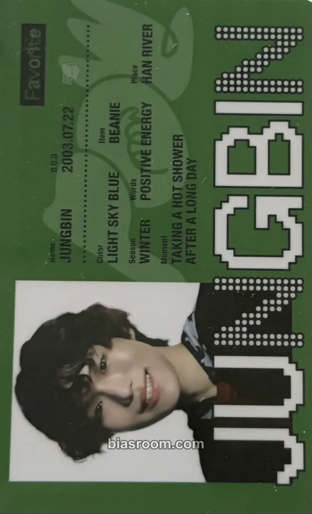 POW - Jungbin - Favorite Album id card album photocard
