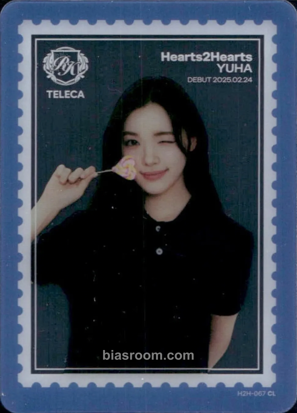 Yuha TELECA 2025 Kpop Rookie Photocard - Hearts2Hearts - Hearts2Hearts K-pop photocard