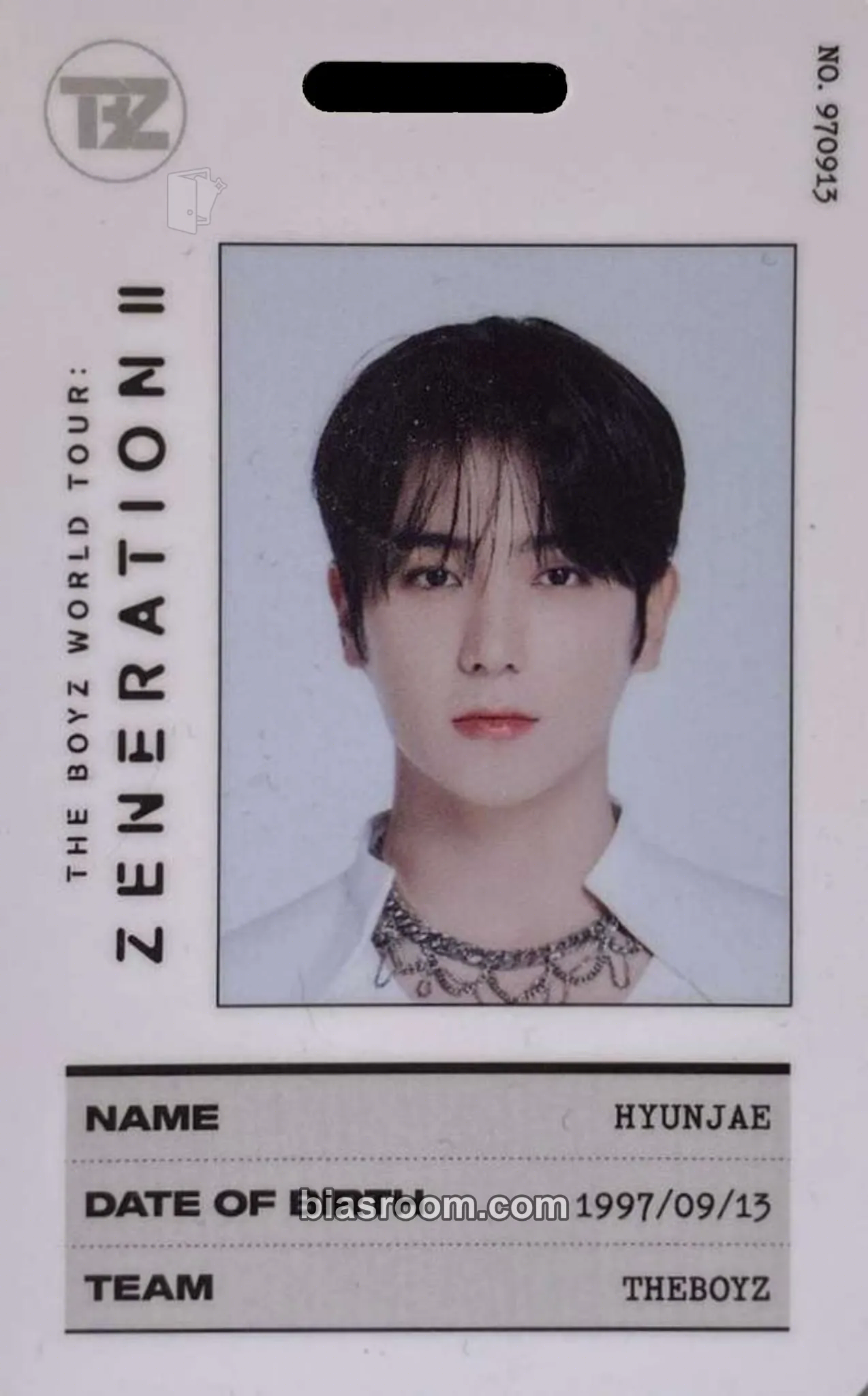 Hyunjae WORLD TOUR: Zeneration 2 Photocard - THE BOYZ - THE BOYZ K-pop photocard