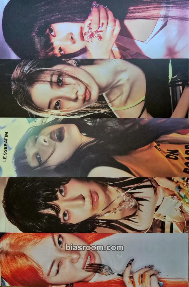 LE SSERAFIM - SPAGHETTI Album lyrics poster cheeky neon pepper version album inclusion poster