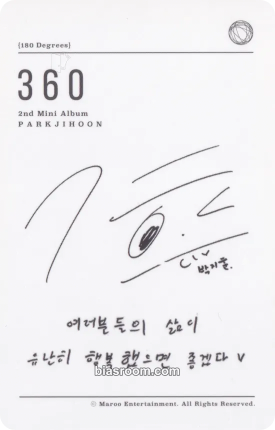 Jihoon 360 Photocard - Park Jihoon | Bias Room