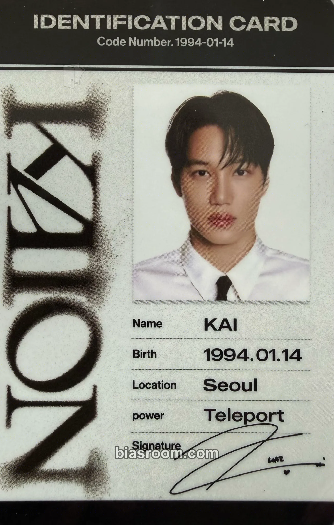 Kai 2025 KAI Solo Concert Tour <KAION> + Encore Photocard - EXO - EXO K-pop photocard
