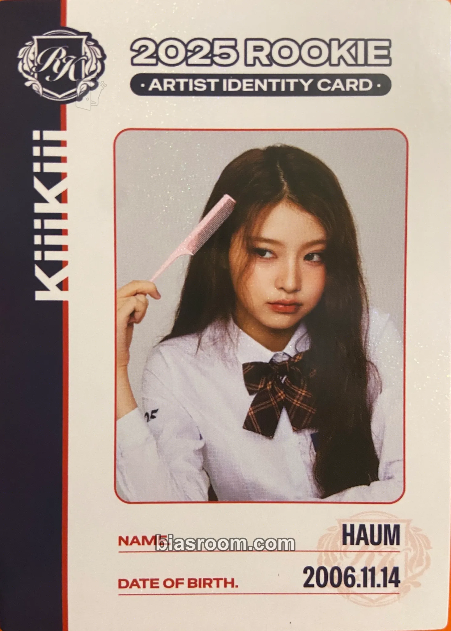 Haum TELECA 2025 K-POP ROOKIE COLLECTION CARDS Photocard - KiiiKiii - KiiiKiii K-pop photocard