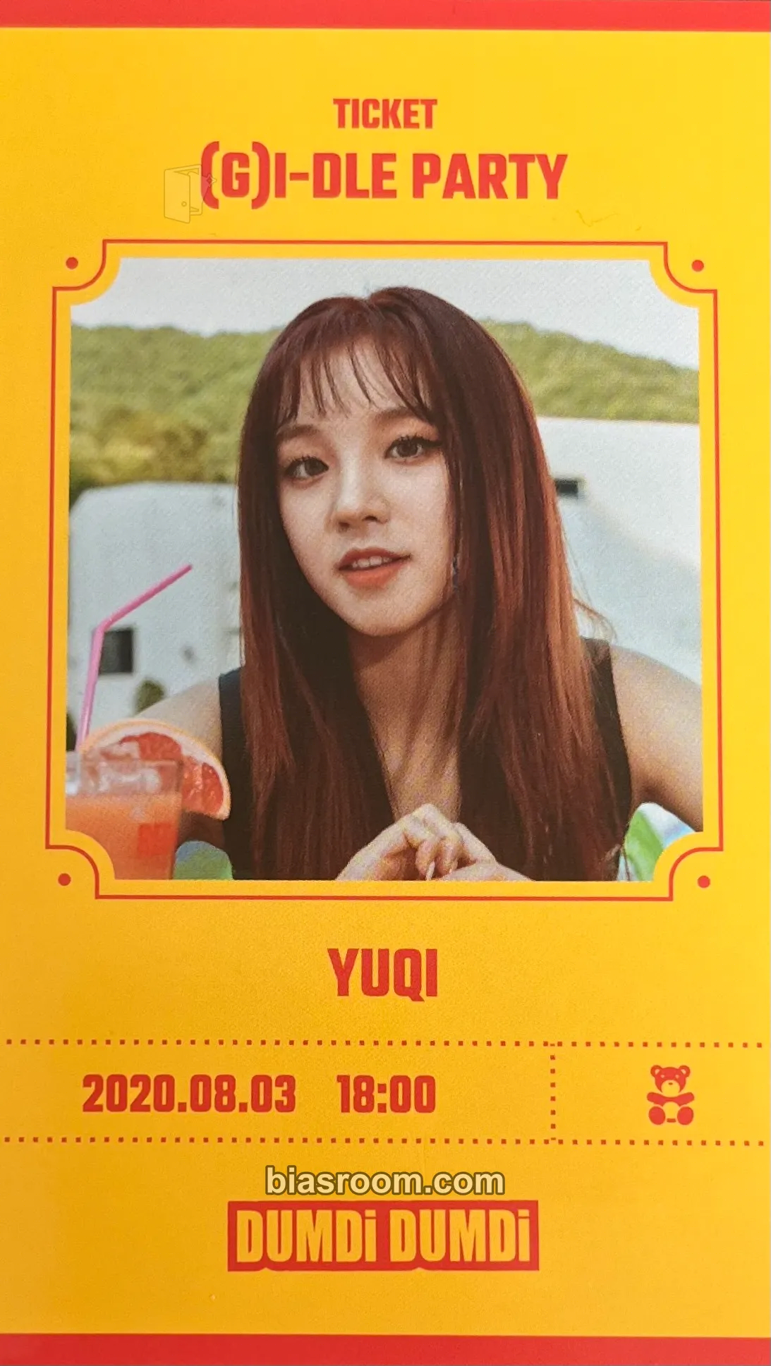Yuqi DUMDi DUMDi Photocard - i-dle - i-dle K-pop photocard