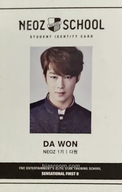 Dawon NEOZ SCHOOL Photocard - SF9 - SF9 K-pop photocard
