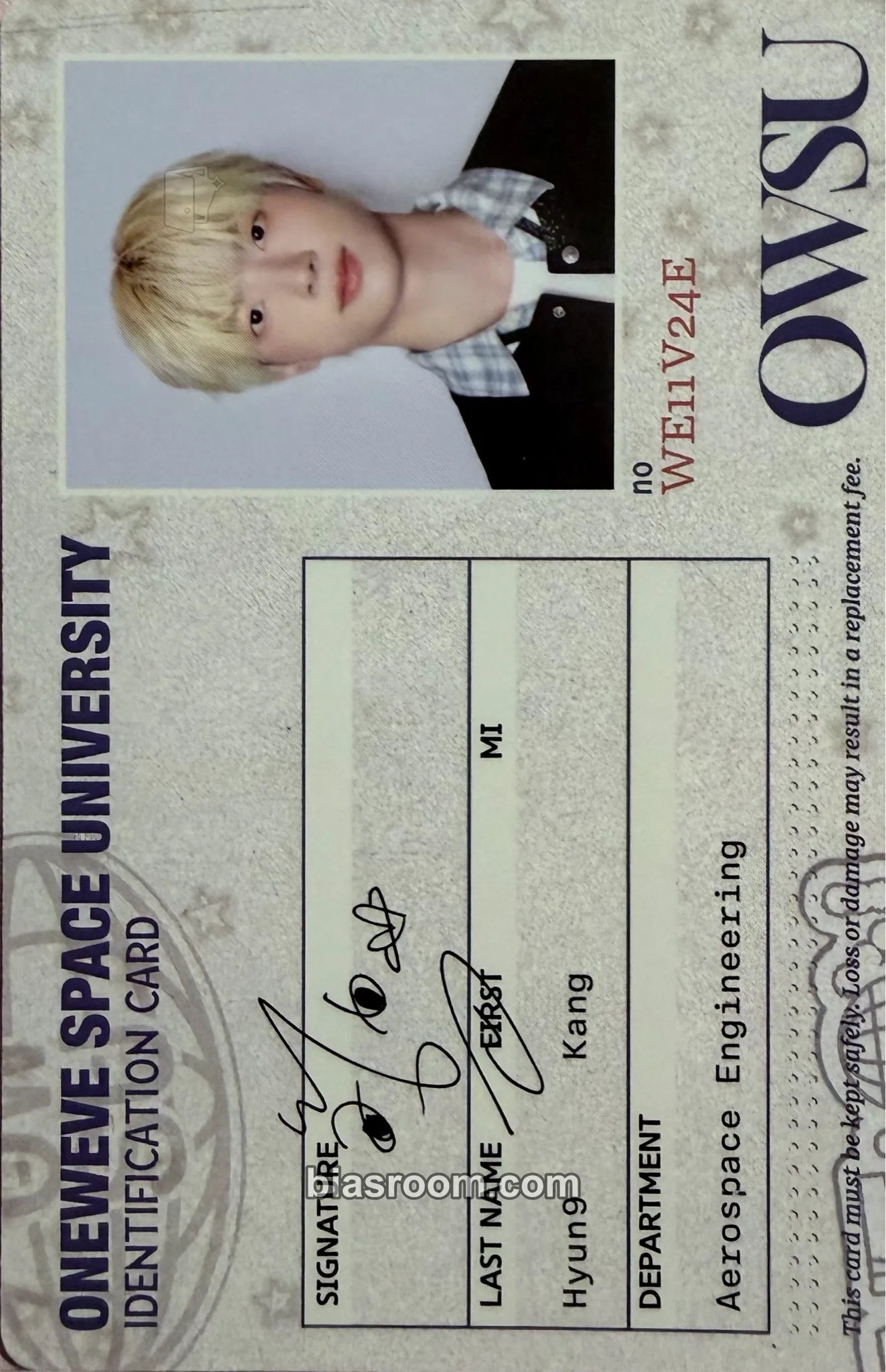 Kanghyun WEVE 3rd Official Membership Kit WE:ON Photocard - ONEWE - ONEWE K-pop photocard