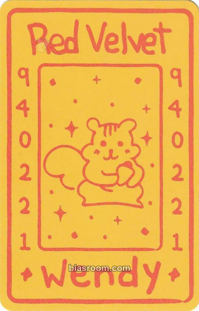 Wendy 8th Anniversary Photocard - Red Velvet - Red Velvet K-pop photocard