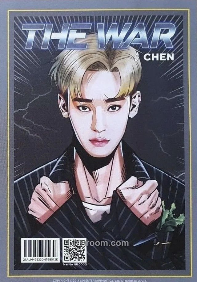 EXO - Xiumin & Chen - The War Album postcard double-sided album inclusion