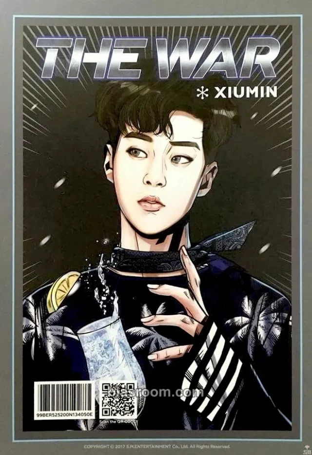 EXO - Xiumin & Chanyeol - The War Album postcard album inclusion double-sided
