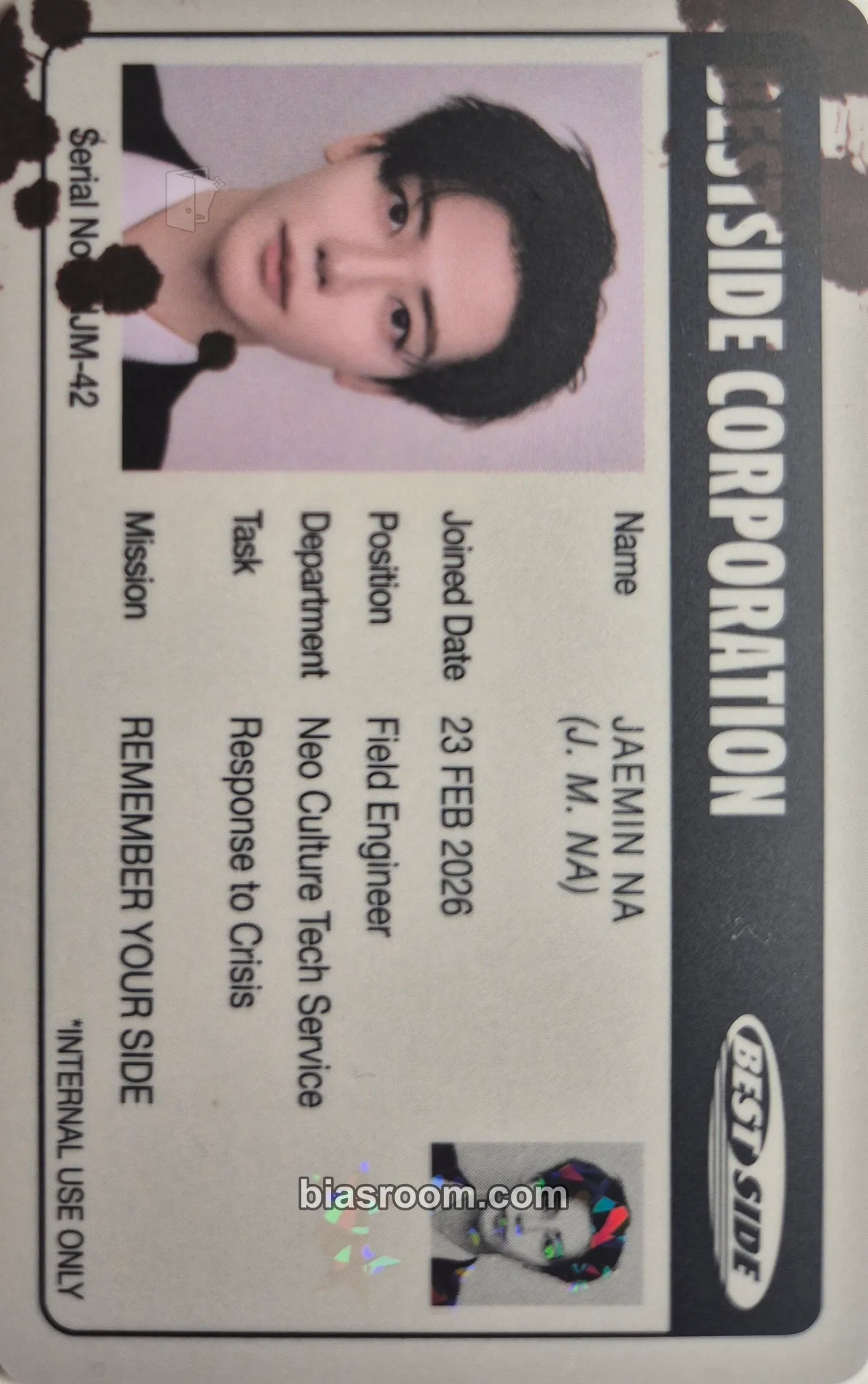 Jaemin BOTH SIDES (JNJM unit) Photocard - NCT - NCT K-pop photocard