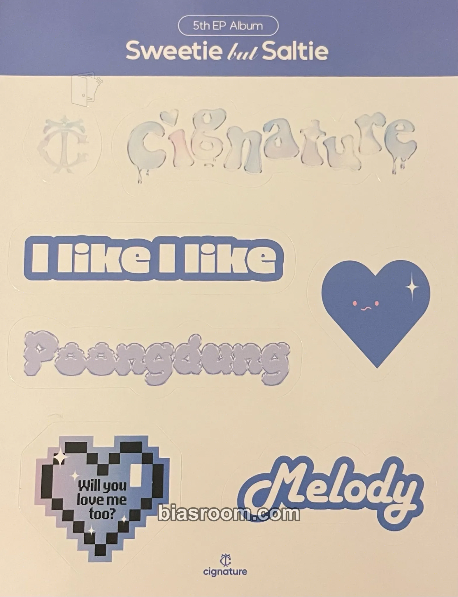 Sweetie but Saltie Photocard - cignature - cignature K-pop photocard
