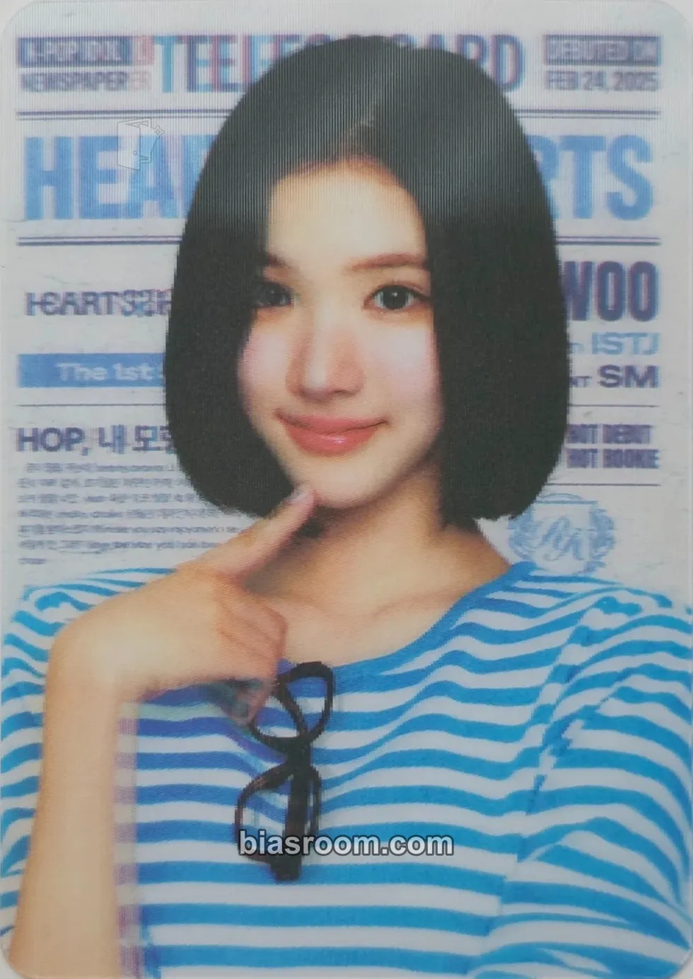 Jiwoo TELECA 2025 Kpop Rookie Photocard - Hearts2Hearts - Hearts2Hearts K-pop photocard
