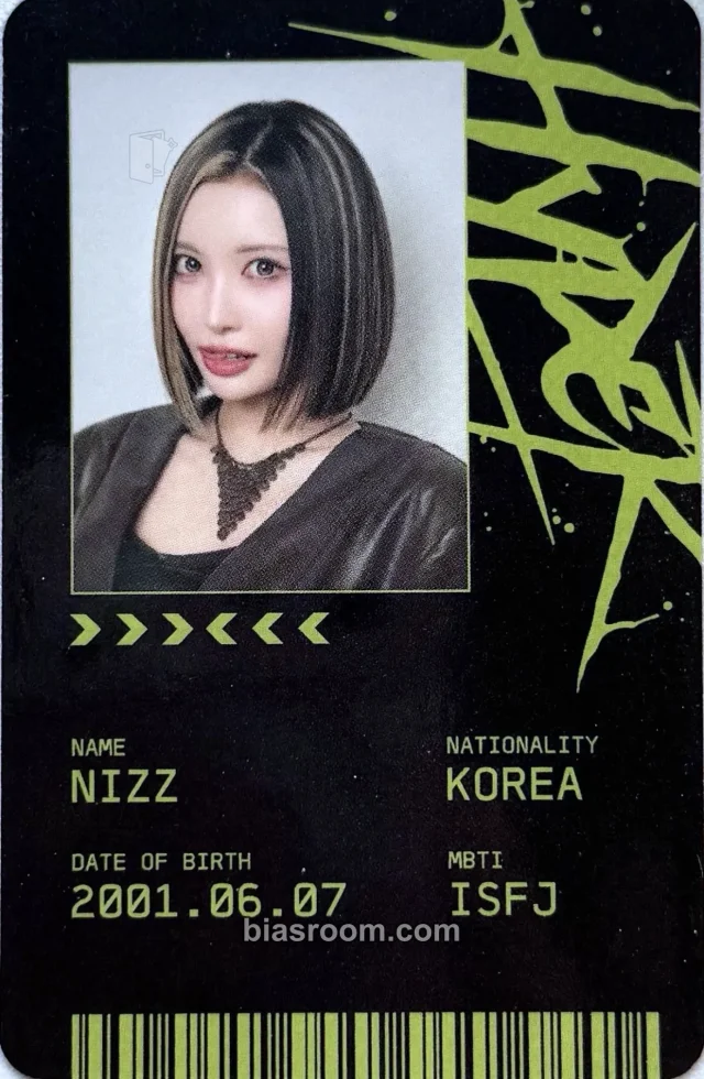 X:IN - Nizz - Hyper Album album photocard qr card id card
