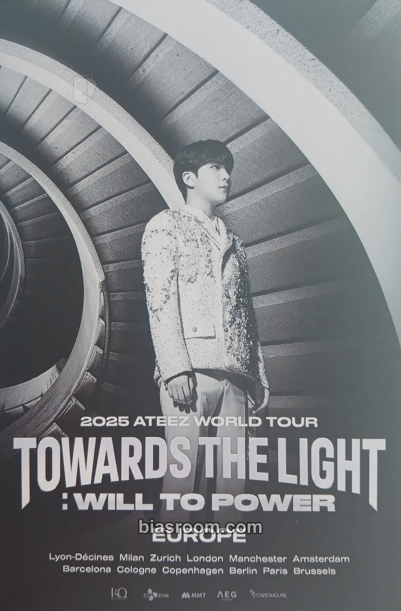 Jongho Towards The Light : Will To Power World Tour 2024 - 2025 Photocard - ATEEZ - ATEEZ K-pop photocard