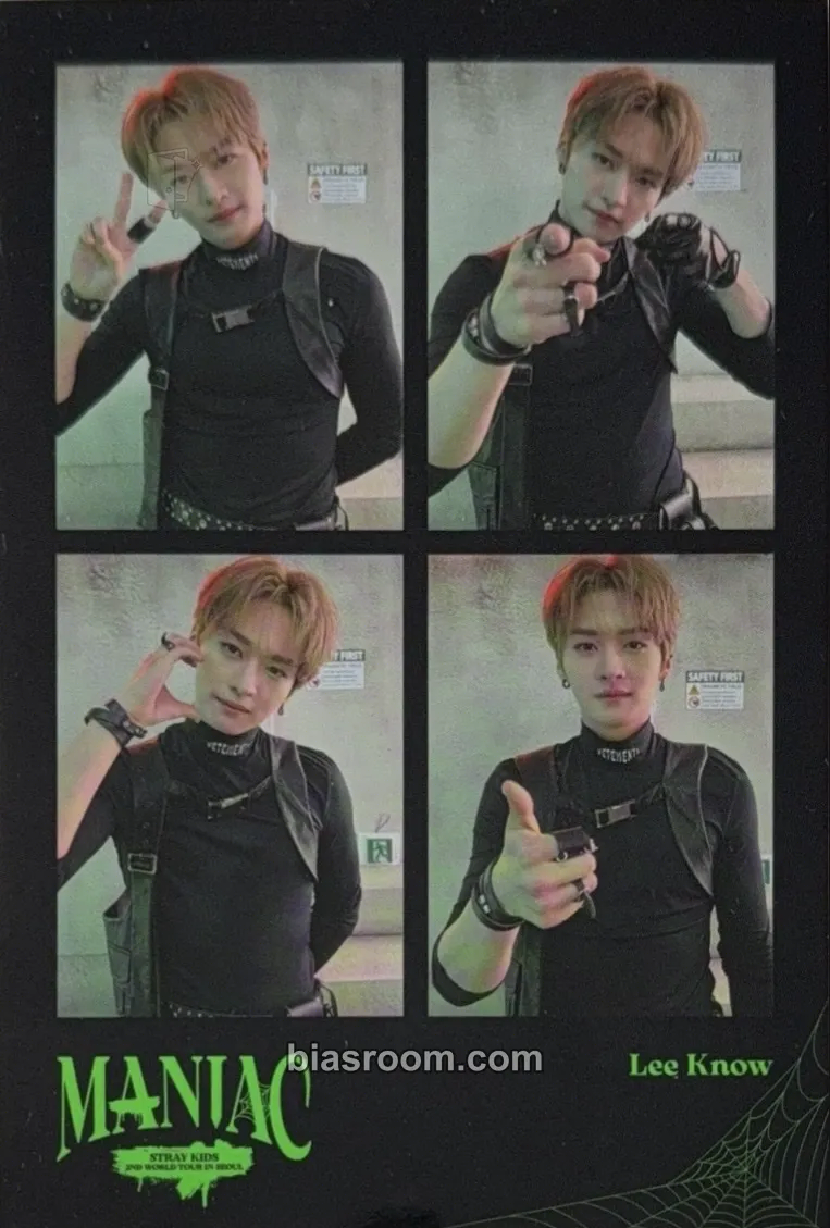 Lee Know Maniac World Tour Photocard - Stray Kids - Stray Kids K-pop photocard