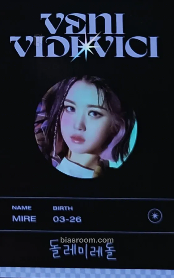 Mire Veni Vidi Vici Photocard - TRI.BE - TRI.BE K-pop photocard