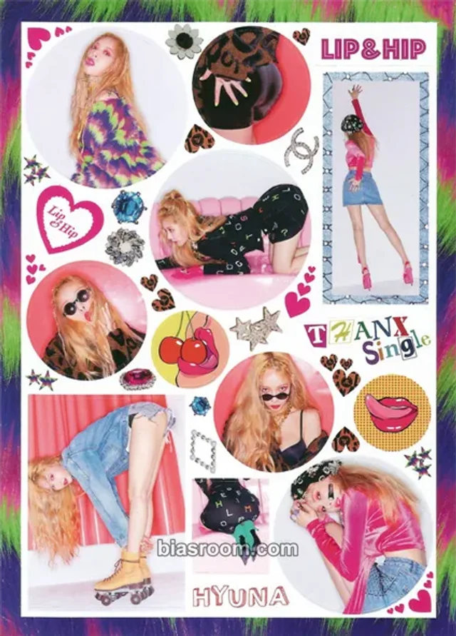 HyunA - Hyuna - Lip & Hip Album album inclusion sticker sheet