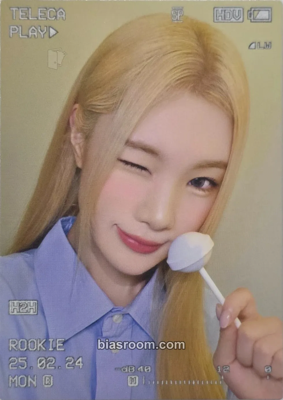 Juun TELECA 2025 Kpop Rookie Photocard - Hearts2Hearts - Hearts2Hearts K-pop photocard