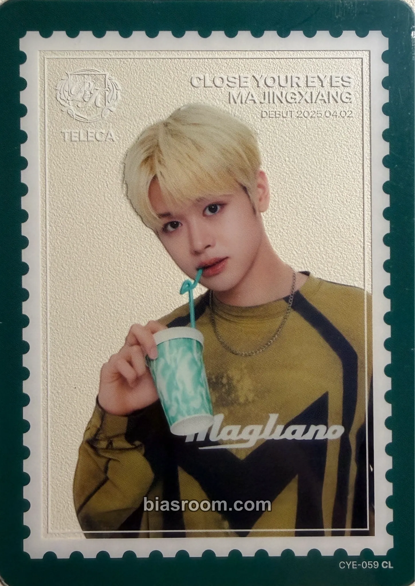 Ma Jingxiang TELECA 2025 K-POP ROOKIE COLLECTION CARDS Photocard - CLOSE YOUR EYES - CLOSE YOUR EYES K-pop photocard
