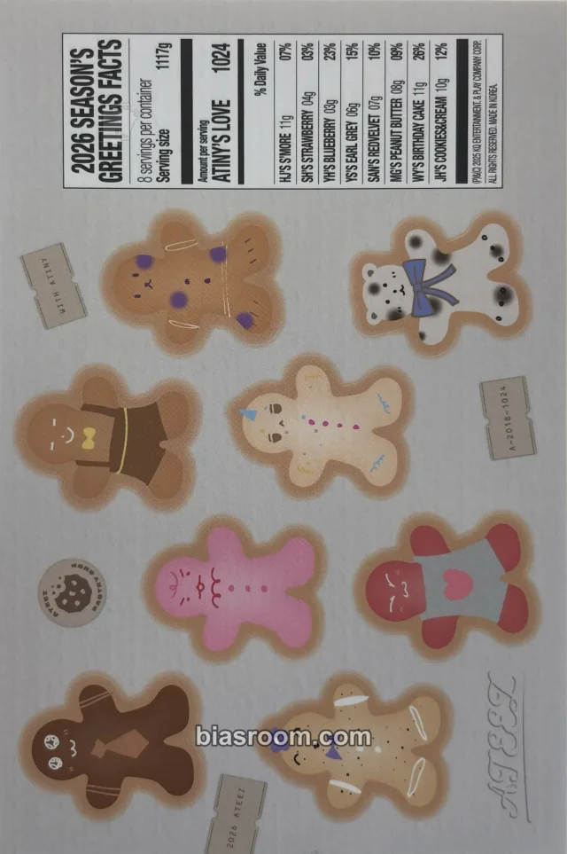 ATEEZ - Other season's greetings sticker sheet