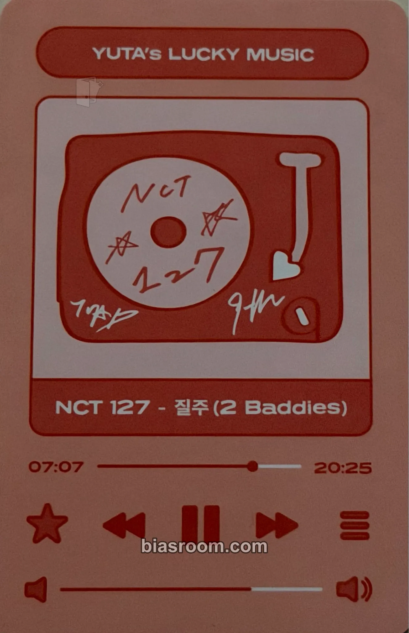 Yuta 9th Anniversary MD Photocard - NCT 127 - NCT 127 K-pop photocard