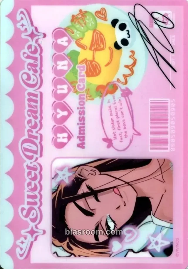 ALIEN STAGE - Hyuna - ALIEN STAGE Sweet Dream Cafe Event id card horizontal