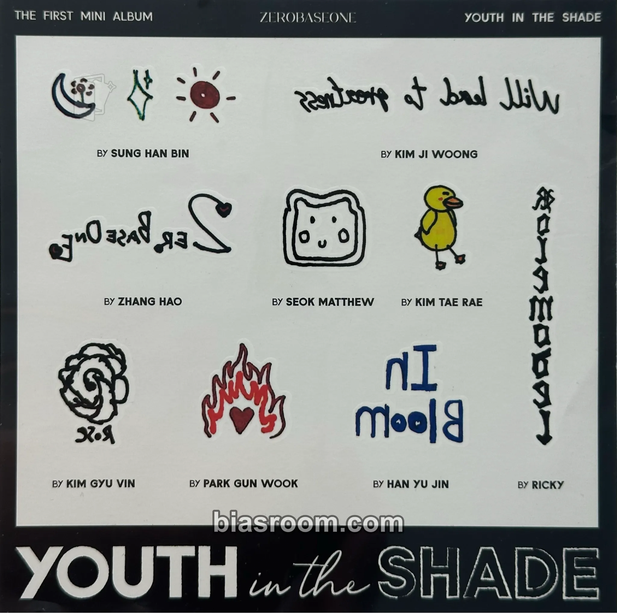 Youth in the Shade Photocard - ZEROBASEONE - ZEROBASEONE K-pop photocard