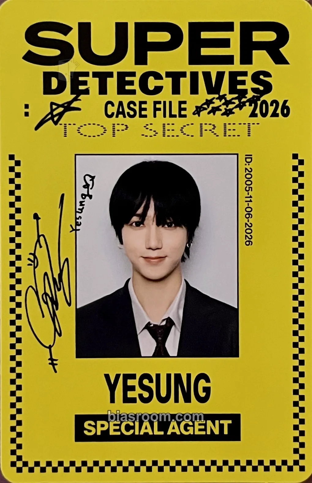 Yesung 2026 Season's Greetings - Detectives : Case File 2026 Top Secret Photocard - SUPER JUNIOR - SUPER JUNIOR K-pop photocard