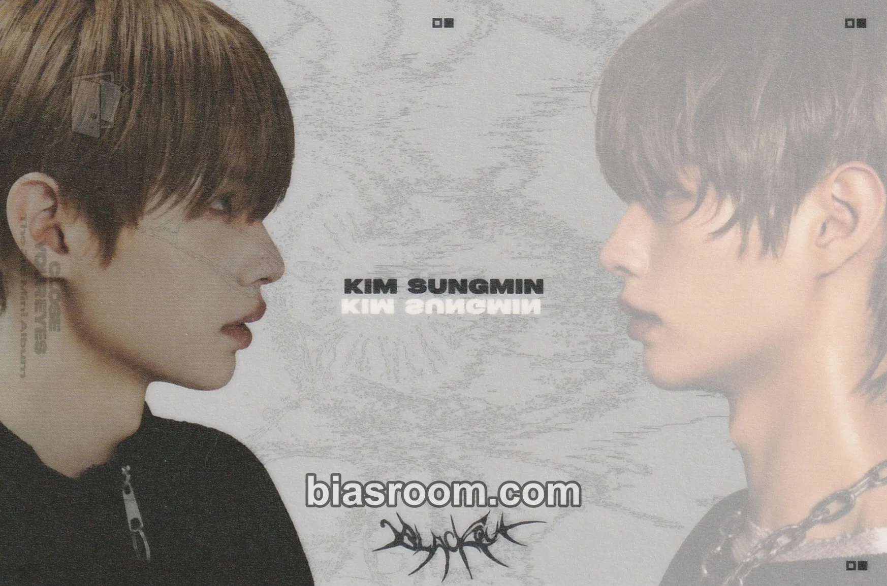 Kim Sungmin blackout Photocard - CLOSE YOUR EYES - CLOSE YOUR EYES K-pop photocard