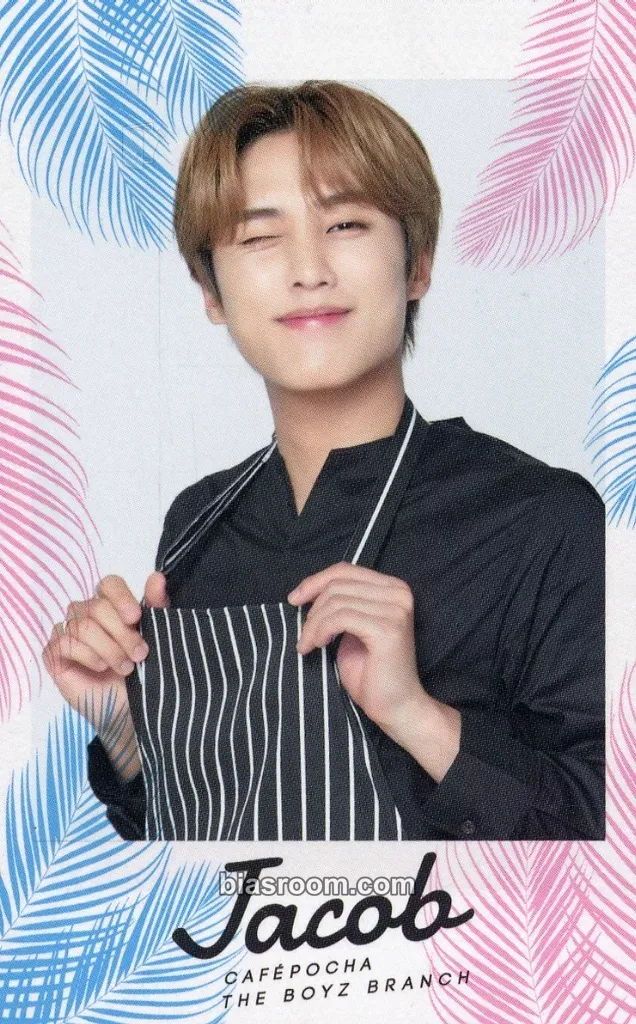 Jacob CAFÉ POCHA - The Boyz Branch Photocard - THE BOYZ - THE BOYZ K-pop photocard