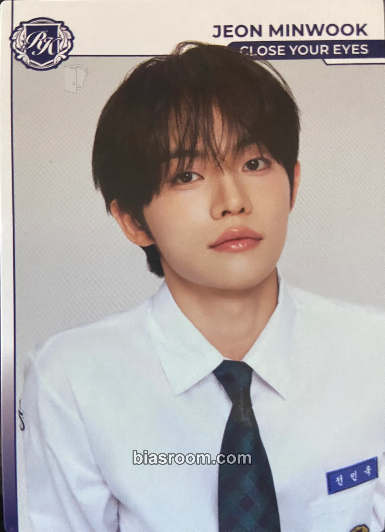 Jeon Minwook TELECA 2025 K-POP ROOKIE COLLECTION CARDS Photocard - CLOSE YOUR EYES - CLOSE YOUR EYES K-pop photocard