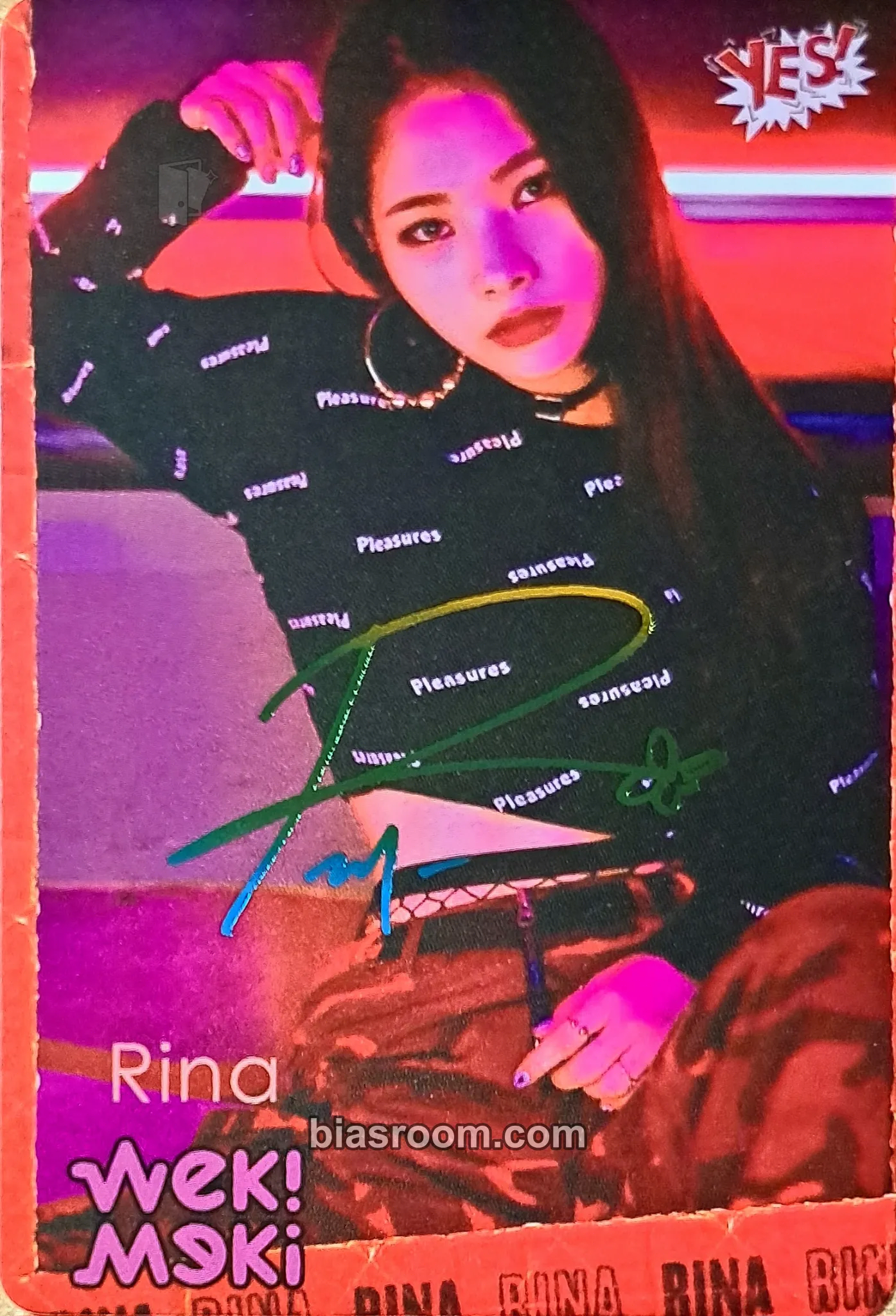 Rina KISS, KICKS Photocard - Weki Meki - Weki Meki K-pop photocard