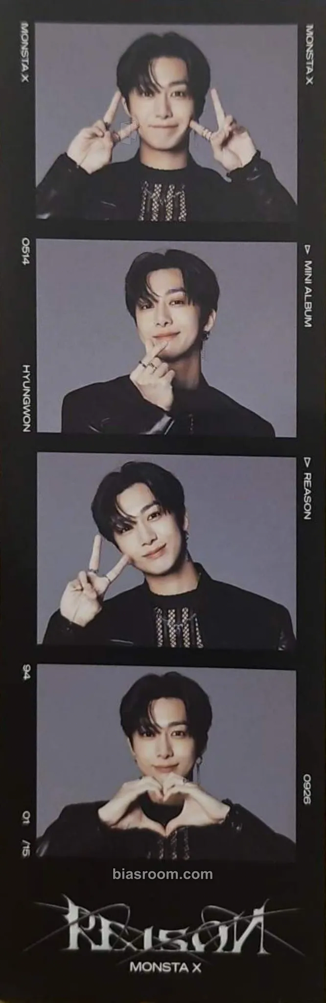 Hyungwon REASON Photocard - MONSTA X - MONSTA X K-pop photocard