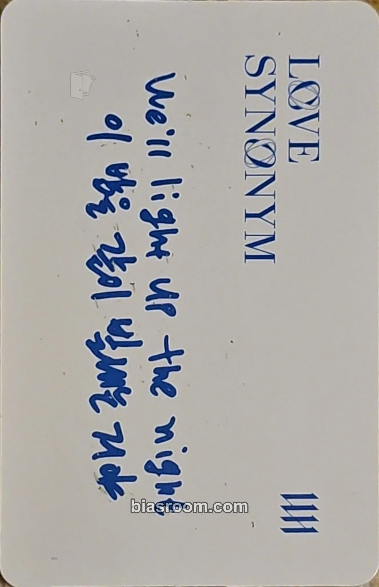 Wonho Love Synonym #2: Right For Us Photocard - Wonho K-pop photocard
