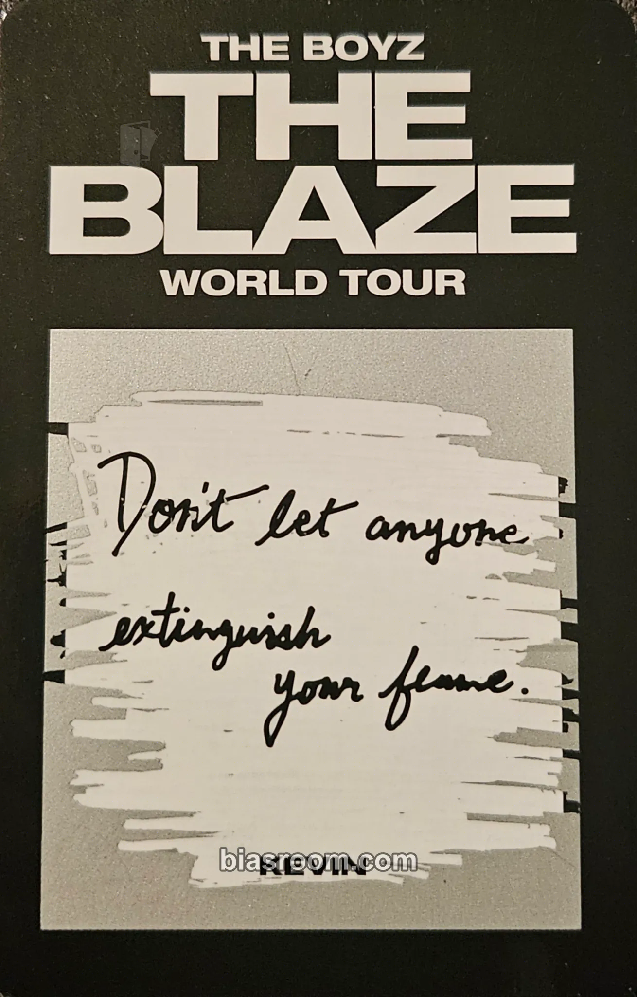Kevin 3rd World Tour: The Blaze Photocard - THE BOYZ - THE BOYZ K-pop photocard