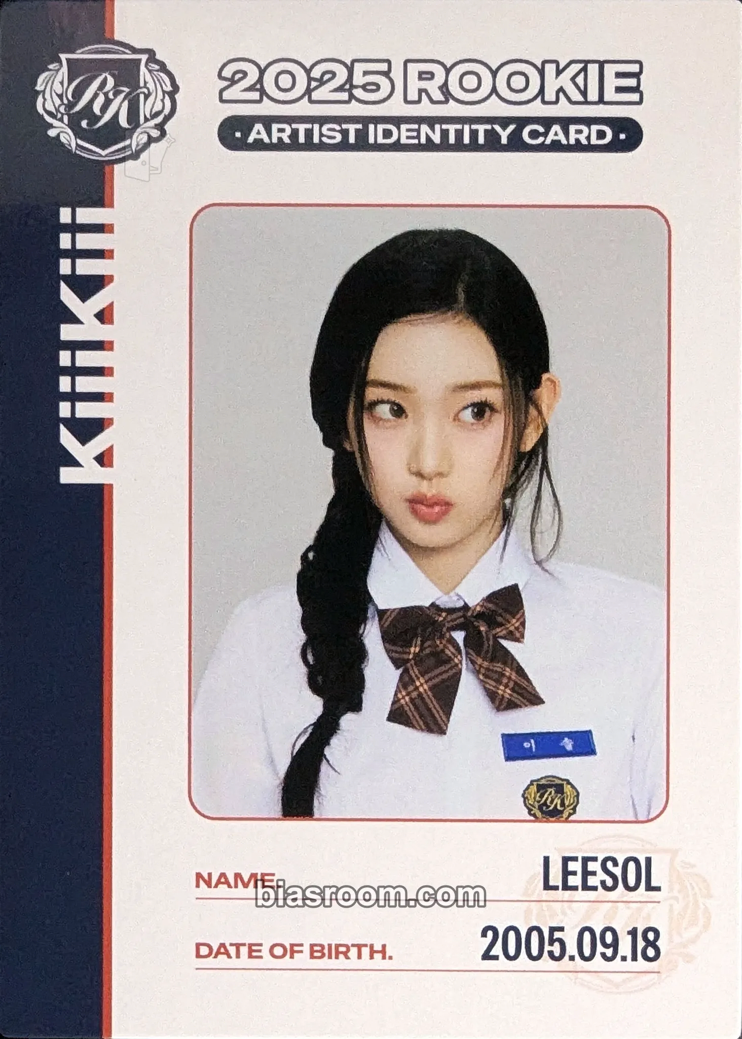 Leesol TELECA 2025 K-POP ROOKIE COLLECTION CARDS Photocard - KiiiKiii - KiiiKiii K-pop photocard