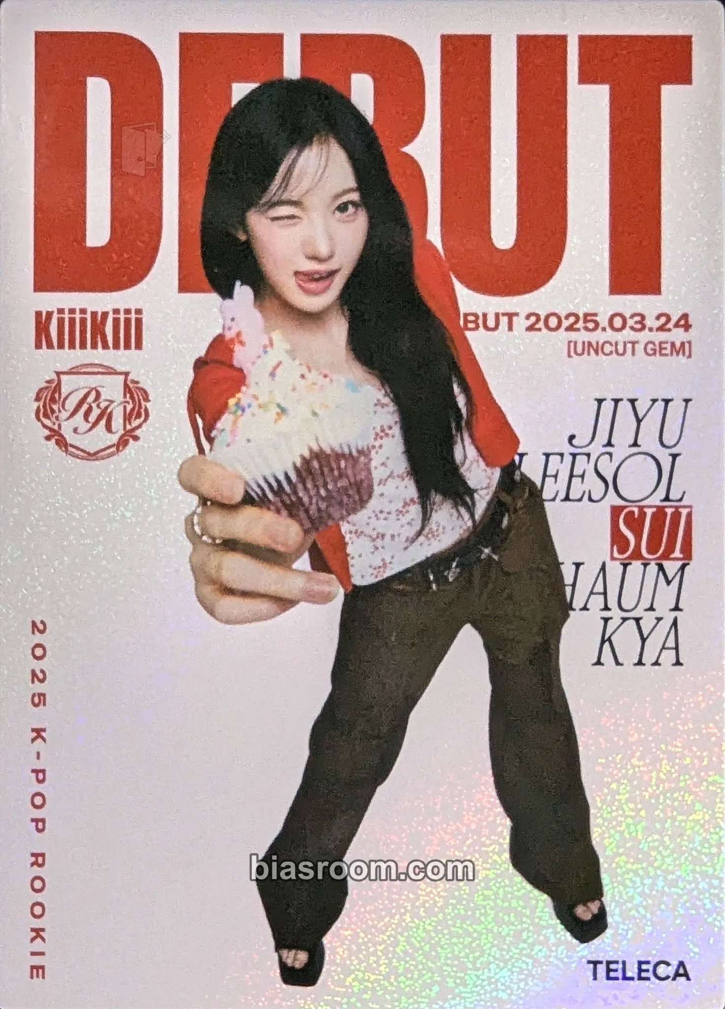 Sui TELECA 2025 K-POP ROOKIE COLLECTION CARDS Photocard - KiiiKiii - KiiiKiii K-pop photocard