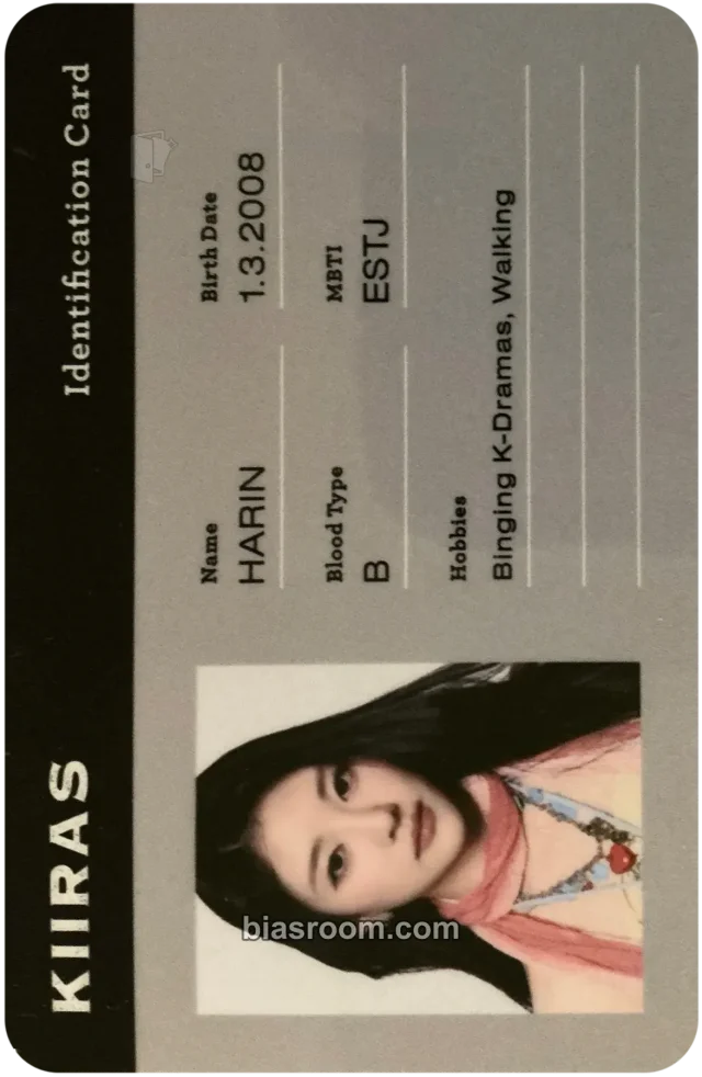 Kiiras - Harin - Kill Ma Bo$$ Album id card pvc card album photocard album inclusion poker version