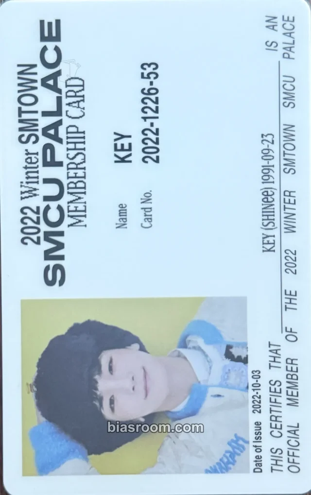 SHINee - Key - 2022 Winter SMTOWN: SMCU PALACE Album id card