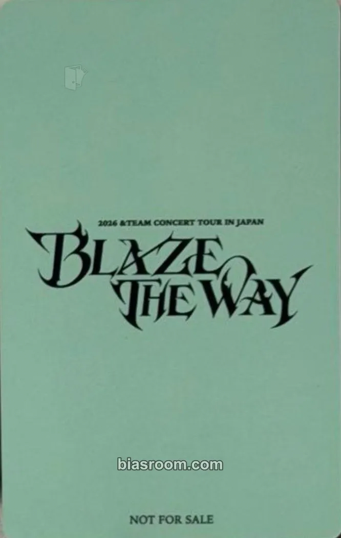 Harua 2026 &TEAM CONCERT TOUR 'BLAZE THE WAY' Photocard - &TEAM