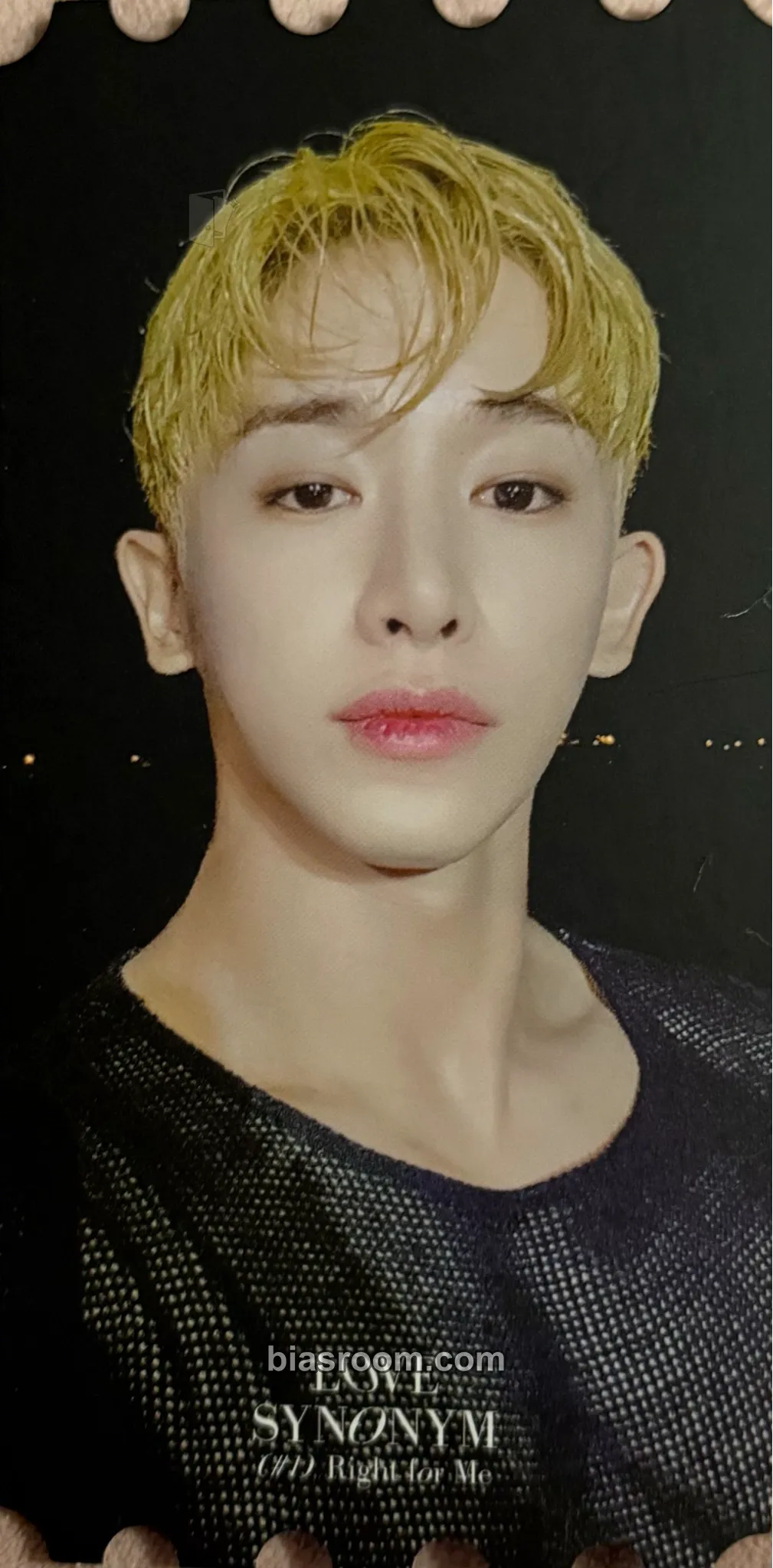 Wonho Love Synonym #1: Right for Me Photocard - Wonho K-pop photocard