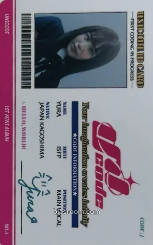 UNICODE - Yura - Hello, World! Code: J Album id card