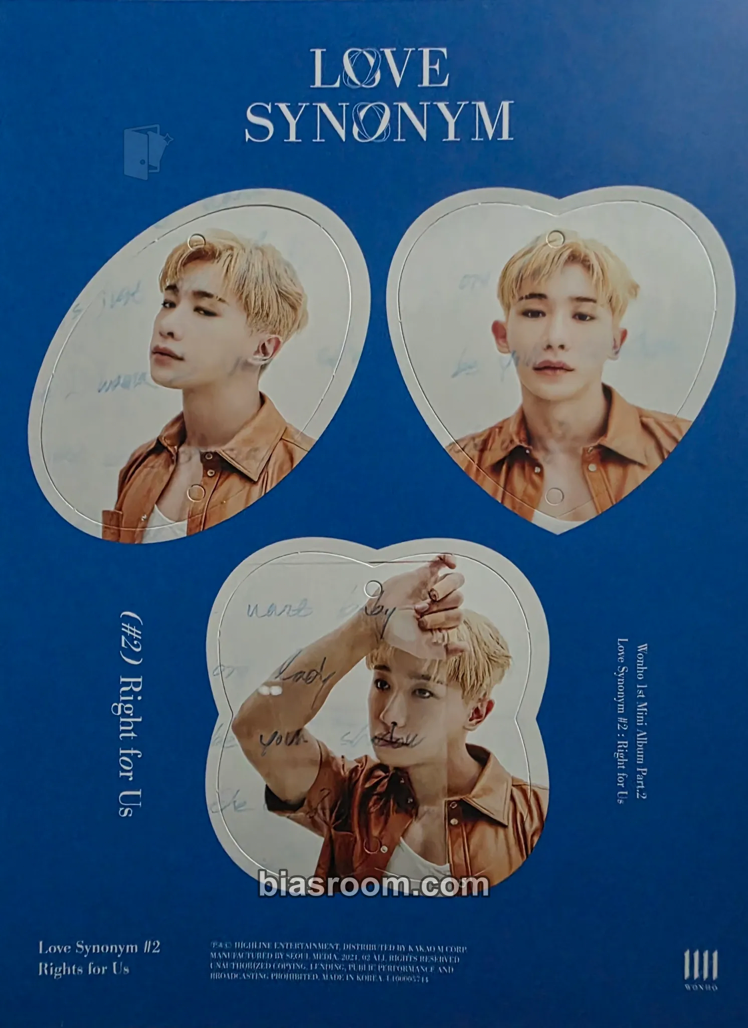 Wonho Love Synonym #2: Right For Us Photocard - Wonho K-pop photocard