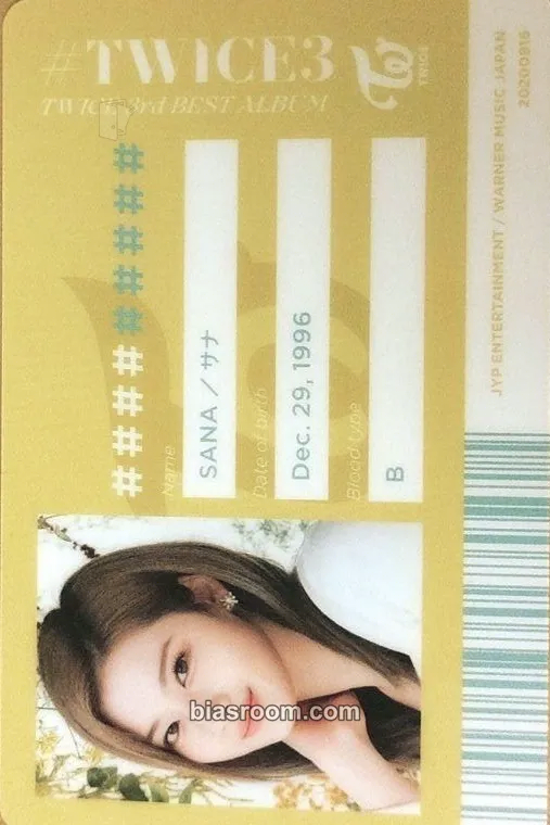 Sana #TWICE3 Photocard - TWICE - TWICE K-pop photocard