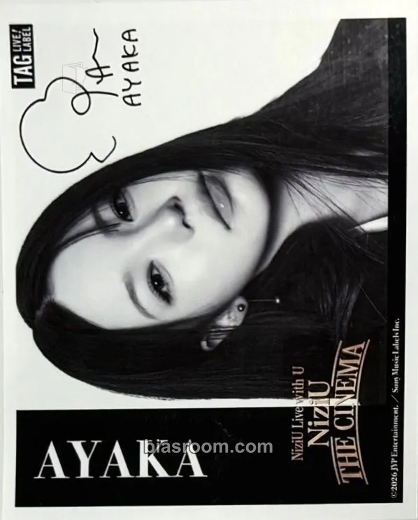 Ayaka NiziU x Tag Live Label cans Photocard - NiziU - NiziU K-pop photocard