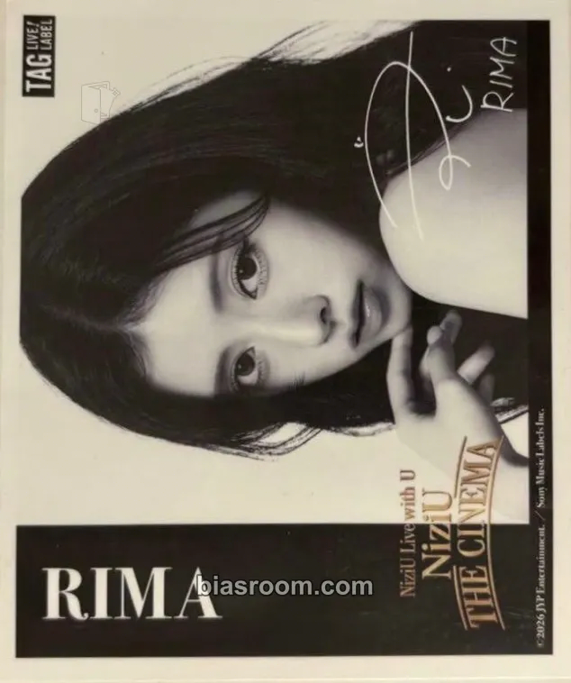Rima NiziU x Tag Live Label cans Photocard - NiziU - NiziU K-pop photocard